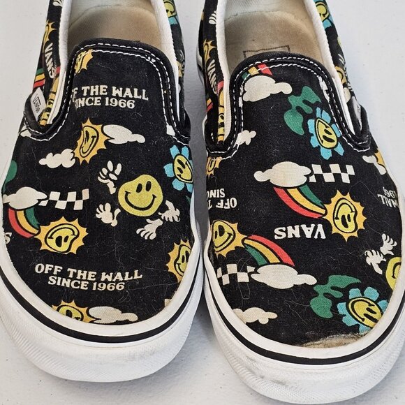 VANS Better Day Slip-on Skate Shoe Sneaker Mens 4.5 Womens 6 Low Smileys Rainbow - Picture 4 of 14